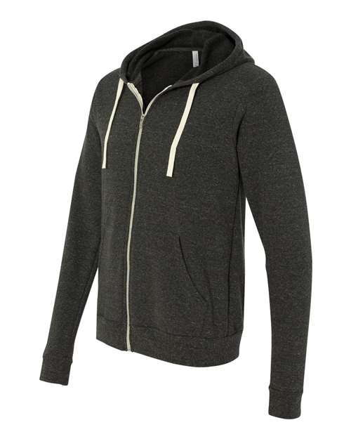 BELLA + CANVAS Triblend Sponge Fleece Full-Zip Hoodie 3909 Custom Embroidered Business Logo