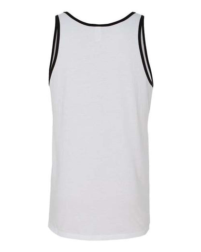 BELLA + CANVAS Jersey Tank 3480 White/ Black