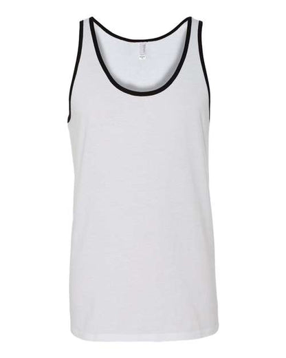 BELLA + CANVAS Jersey Tank 3480 White/ Black