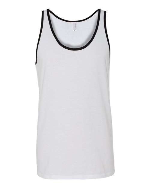 BELLA + CANVAS Jersey Tank 3480 White/ Black