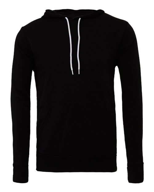 BELLA + CANVAS Sponge Fleece Hoodie 3719 Black Custom Embroidered Business Logo