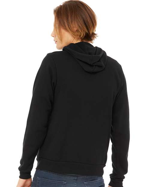 BELLA + CANVAS Sponge Fleece Hoodie 3719 Black Custom Embroidered Business Logo