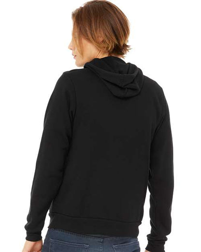 BELLA + CANVAS Sponge Fleece Hoodie 3719 Black Custom Embroidered Business Logo