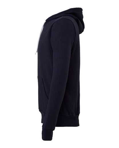 BELLA + CANVAS Sponge Fleece Hoodie 3719 Navy Custom Embroidered Business Logo