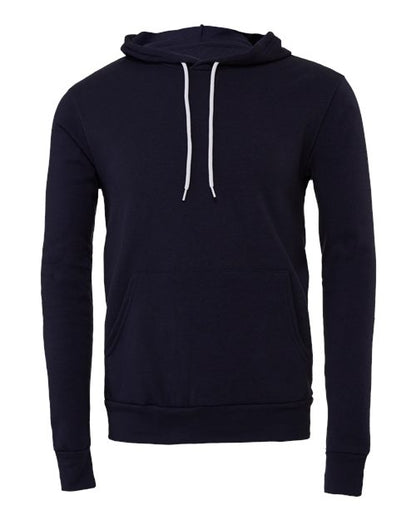 BELLA + CANVAS Sponge Fleece Hoodie 3719 Navy Custom Embroidered Business Logo