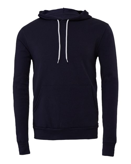 BELLA + CANVAS Sponge Fleece Hoodie 3719 Navy Custom Embroidered Business Logo