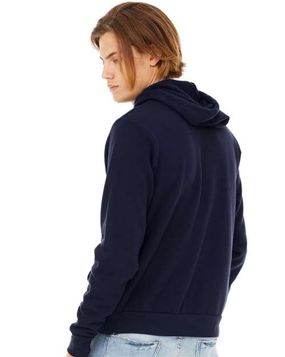 BELLA + CANVAS Sponge Fleece Hoodie 3719 Navy Custom Embroidered Business Logo
