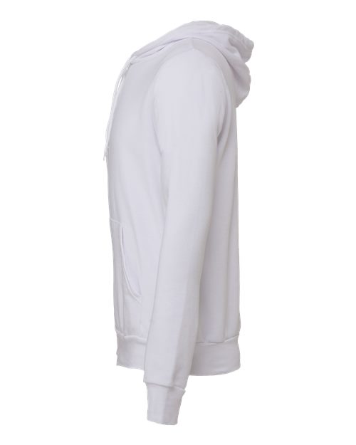 BELLA + CANVAS Sponge Fleece Hoodie 3719 White Custom Embroidered Business Logo