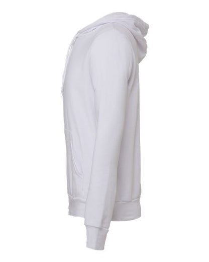 BELLA + CANVAS Sponge Fleece Hoodie 3719 White Custom Embroidered Business Logo