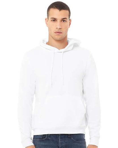 BELLA + CANVAS Sponge Fleece Hoodie 3719 Vintage White Custom Embroidered Business Logo