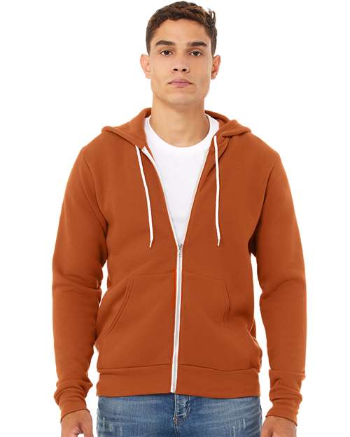 Custom Embroidered  BELLA + CANVAS Sponge Fleece Full-Zip Hoodie 3739 Autumn