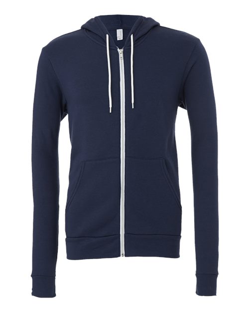 BELLA + CANVAS Sponge Fleece Full-Zip Hoodie 3739 Navy