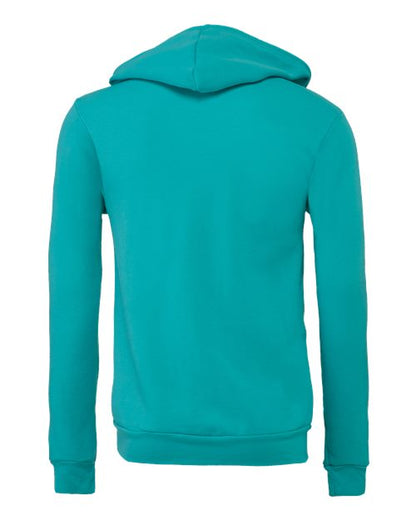 BELLA + CANVAS Sponge Fleece Full-Zip Hoodie 3739 Teal