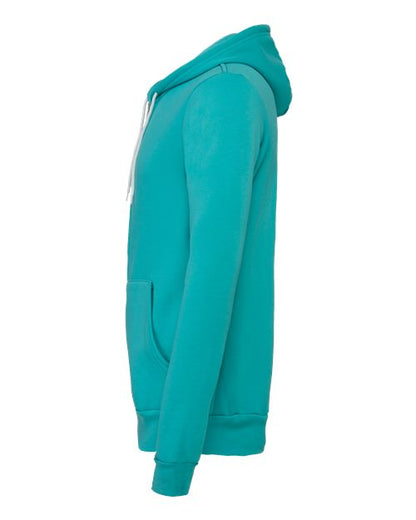 BELLA + CANVAS Sponge Fleece Full-Zip Hoodie 3739 Teal