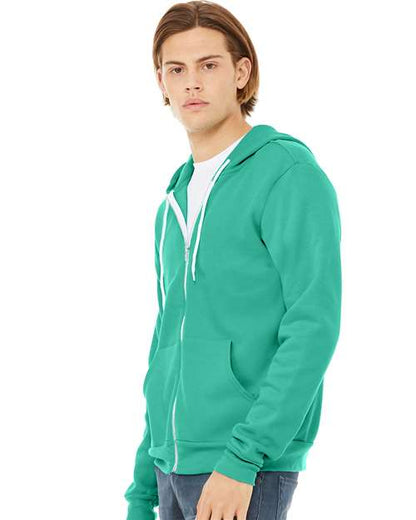 BELLA + CANVAS Sponge Fleece Full-Zip Hoodie 3739 Teal