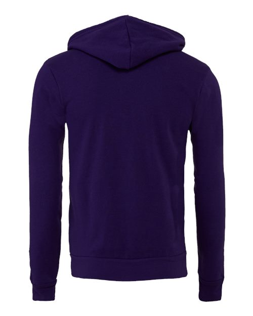 BELLA + CANVAS Sponge Fleece Full-Zip Hoodie 3739 Team Purple