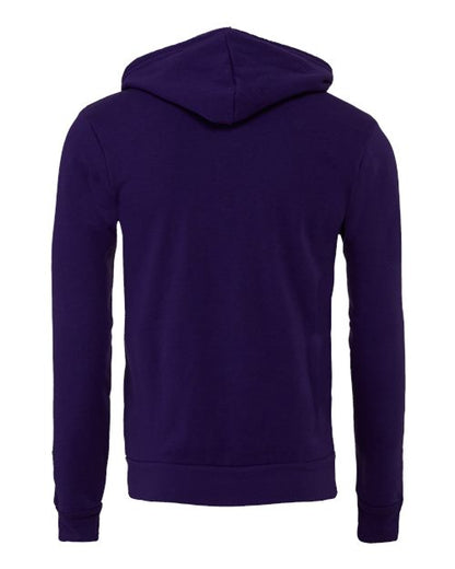 BELLA + CANVAS Sponge Fleece Full-Zip Hoodie 3739 Team Purple