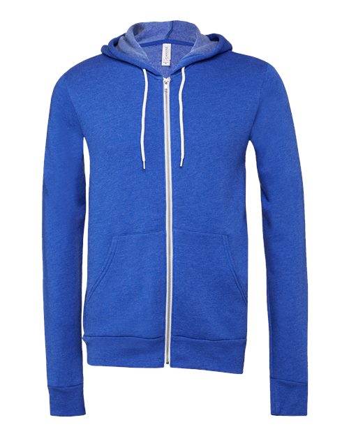 BELLA + CANVAS Sponge Fleece Full-Zip Hoodie 3739 True Royal