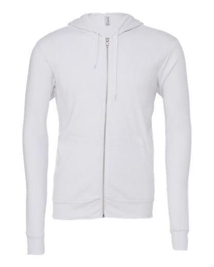 BELLA + CANVAS Sponge Fleece Full-Zip Hoodie 3739 White