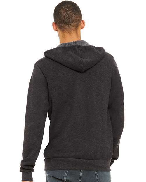 BELLA + CANVAS Sponge Fleece Full-Zip Hoodie 3739 Dark Grey Heather