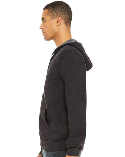 BELLA + CANVAS Sponge Fleece Full-Zip Hoodie 3739 Dark Grey Heather