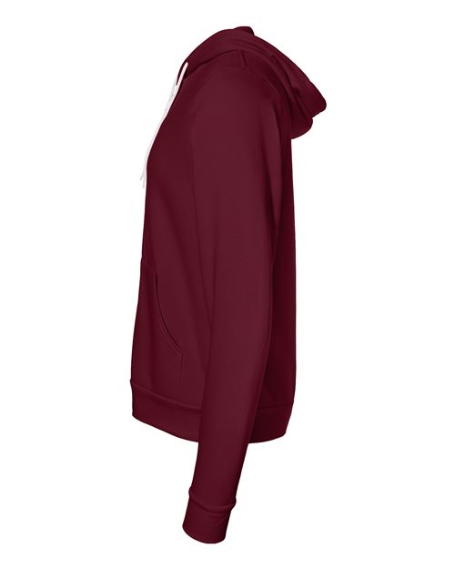 BELLA + CANVAS Sponge Fleece Full-Zip Hoodie 3739 Maroon