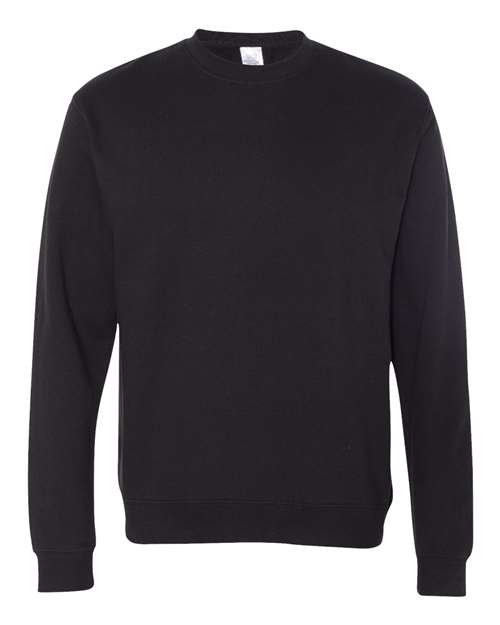 Independent Trading Co. Midweight Crewneck Sweatshirt SS3000 Black Custom Embroidered Business Logo