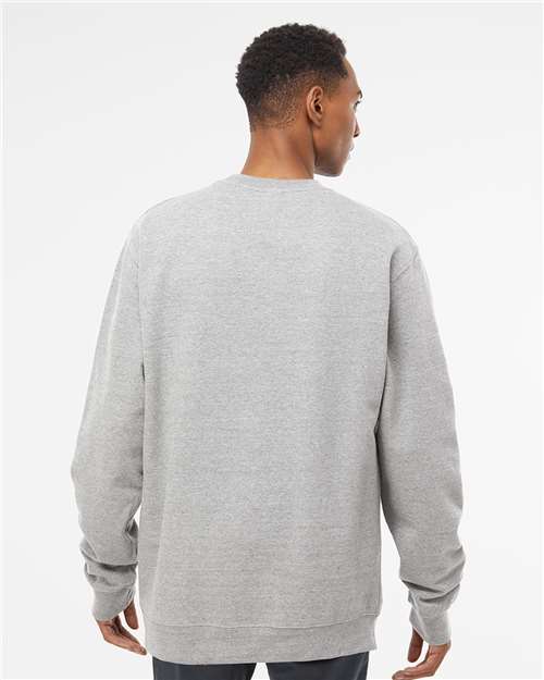 Independent Trading Co. Midweight Crewneck Sweatshirt SS3000 Grey Heather Custom Embroidered Business Logo