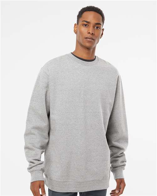 Custom Embroidered  Independent Trading Co. Midweight Crewneck Sweatshirt SS3000 Grey Heather
