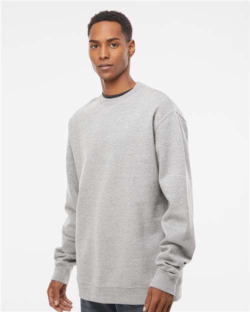 Independent Trading Co. Midweight Crewneck Sweatshirt SS3000 Grey Heather Custom Embroidered Business Logo