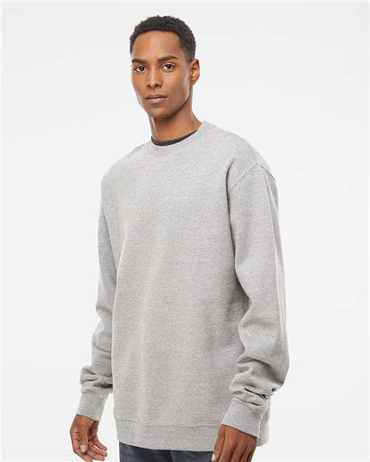 Independent Trading Co. Midweight Crewneck Sweatshirt SS3000 Grey Heather Custom Embroidered Business Logo