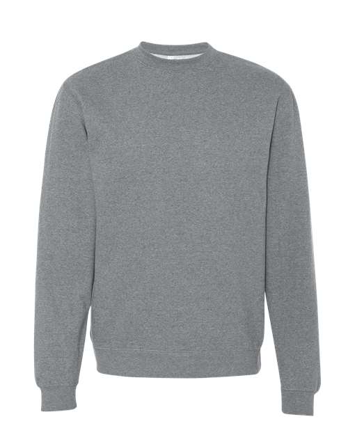 Independent Trading Co. Midweight Crewneck Sweatshirt SS3000 Grey Heather Custom Embroidered Business Logo