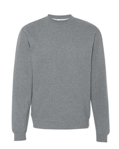 Independent Trading Co. Midweight Crewneck Sweatshirt SS3000 Grey Heather Custom Embroidered Business Logo