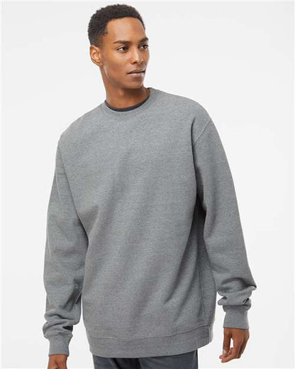 Independent Trading Co. Midweight Crewneck Sweatshirt SS3000 Grey Heather Custom Embroidered Business Logo