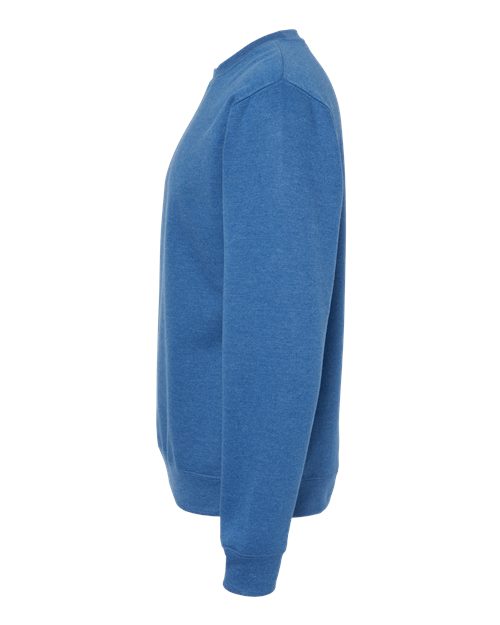 Independent Trading Co. Midweight Crewneck Sweatshirt SS3000 Royal Heather Custom Embroidered Business Logo