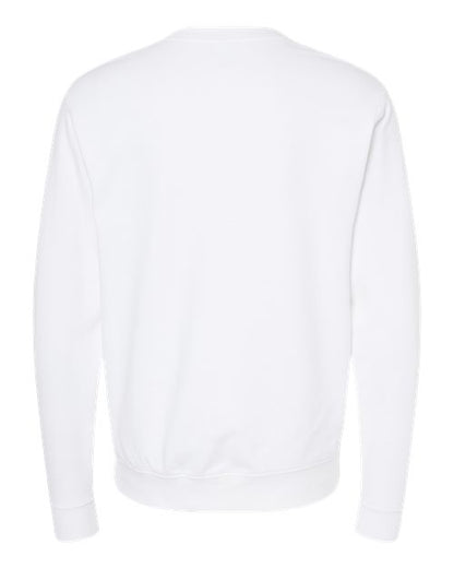 Independent Trading Co. Midweight Crewneck Sweatshirt SS3000 White Custom Embroidered Business Logo