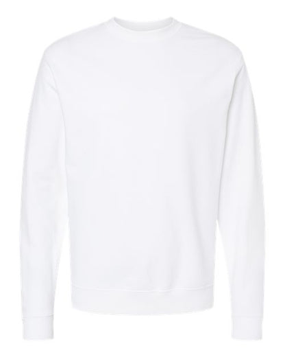 Independent Trading Co. Midweight Crewneck Sweatshirt SS3000 White Custom Embroidered Business Logo