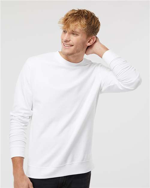Independent Trading Co. Midweight Crewneck Sweatshirt SS3000 Sandstone Custom Embroidered Business Logo