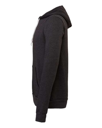 BELLA + CANVAS Sponge Fleece Hoodie 3719 Dark Grey Heather Custom Embroidered Business Logo