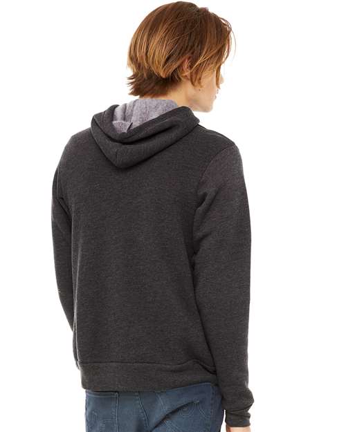 BELLA + CANVAS Sponge Fleece Hoodie 3719 Dark Grey Heather Custom Embroidered Business Logo