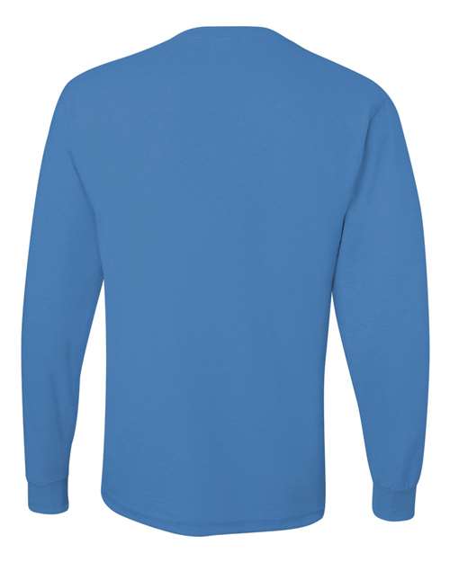 JERZEES Dri-Power® Long Sleeve 50/50 T-Shirt 29LSR Classic Pink Custom Embroidered Business Logo