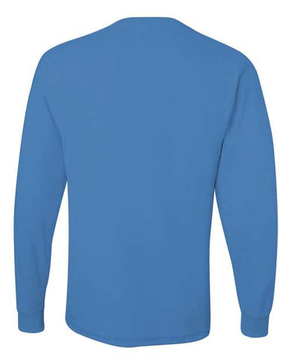 JERZEES Dri-Power® Long Sleeve 50/50 T-Shirt 29LSR Classic Pink Custom Embroidered Business Logo