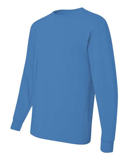 JERZEES Dri-Power® Long Sleeve 50/50 T-Shirt 29LSR Classic Pink Custom Embroidered Business Logo