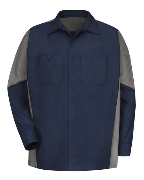 Red Kap Men's Long Sleeve Automotive Crew Shirt SY10
