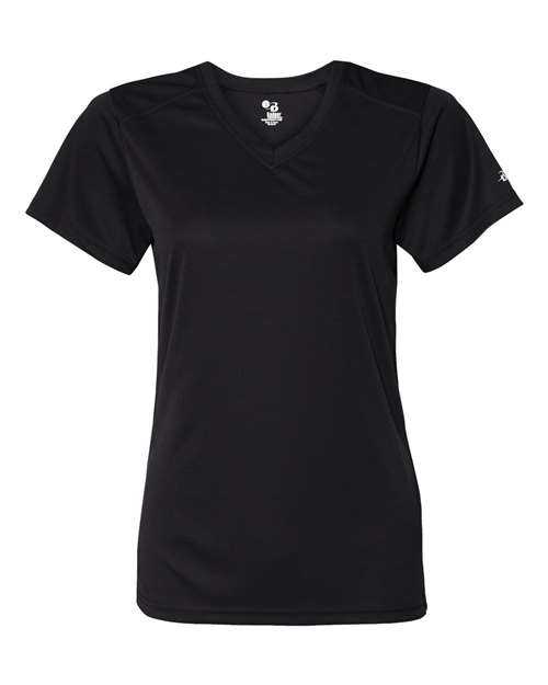 Badger Women’s B-Core V-Neck T-Shirt 4162 Black