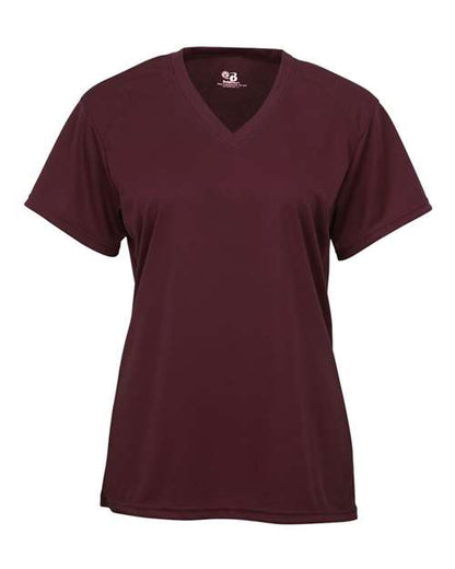 Badger Women’s B-Core V-Neck T-Shirt 4162 Maroon