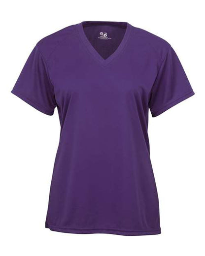 Badger Women’s B-Core V-Neck T-Shirt 4162 Purple