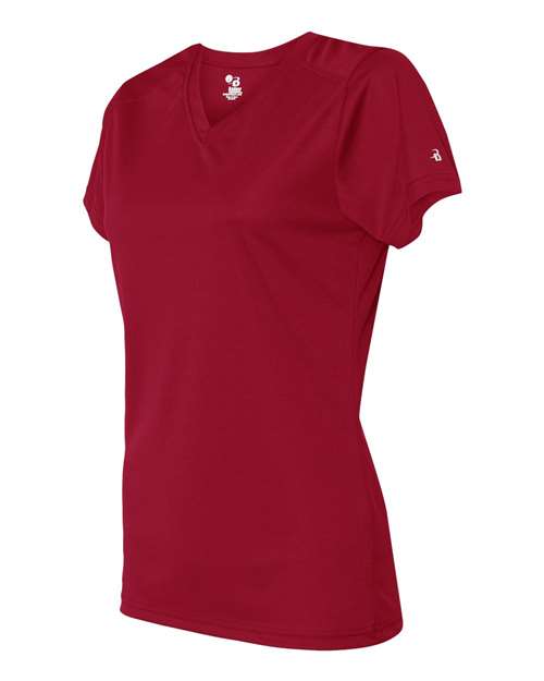 Badger Women’s B-Core V-Neck T-Shirt 4162 Red