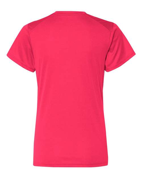 Badger Women’s B-Core V-Neck T-Shirt 4162 Hot Coral