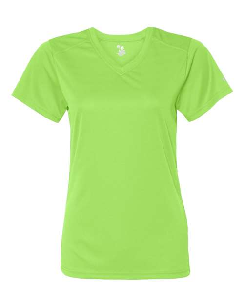 Badger Women’s B-Core V-Neck T-Shirt 4162 Lime